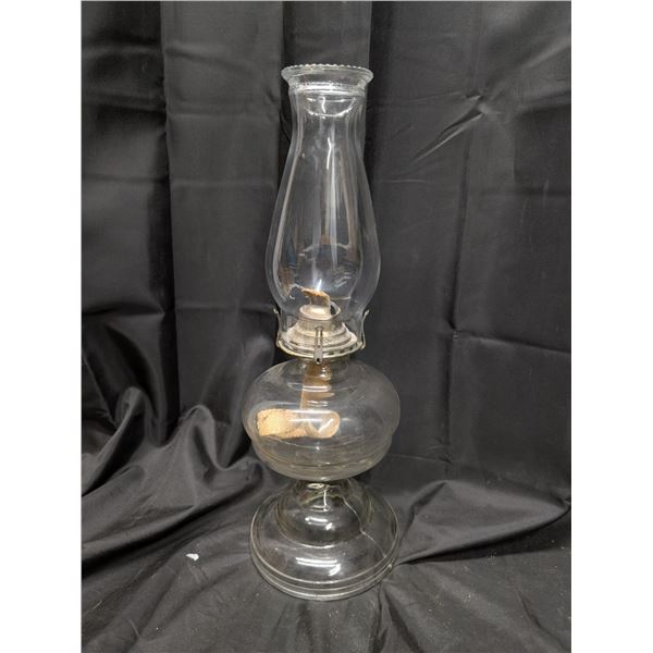 Glass Coal Oil Lamp w/ Chimney