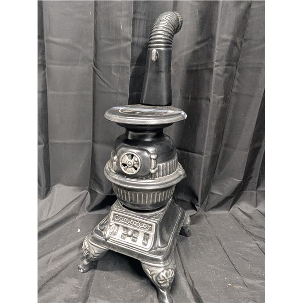 Black Ceramic Pot Belly Stove Decor