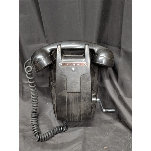 Black Bakelite Vintage 1940s Call Central Phone