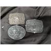 Image 1 : 3 Different Hesston Rodeo Belt Buckles