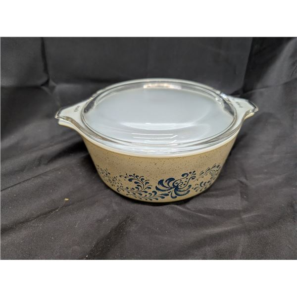 Vintage 2 Patterned Covered Bowls Corning And Anchor-Hocking