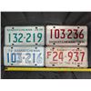 Image 1 : 4 Different 1970s Saskatchewan license Plates