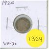 Image 1 : 1920 Canadian Silver 5 Cents. The last affordable silver 5 Cents. VF-30.