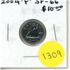 Image 1 : 2004P Canadian 10 Cents. Specimen-66 from a Specimen set.