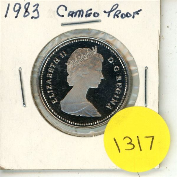1983 Canadian 50 Cents. Proof with Ultra Heavy Cameo.