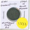 Image 1 : Nazi Germany. 1942F 10 Reichspfennig. Stuttgart Mint. Eagle with Swastika. AU.