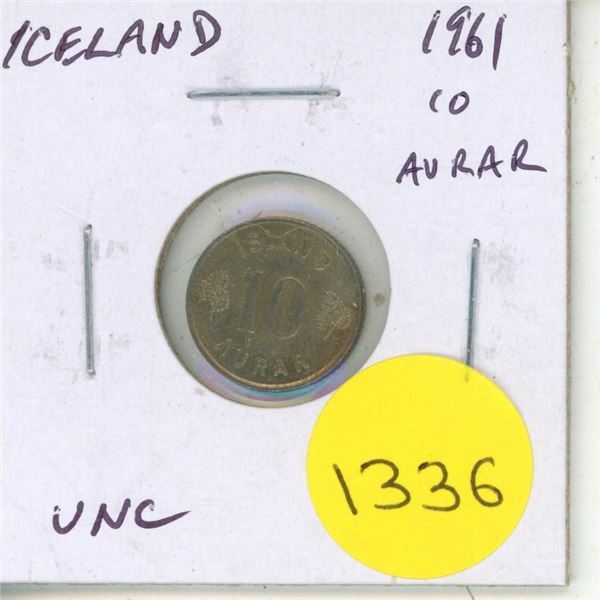 Iceland. 19651 10 Aurar. Uncirculated.