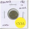 Image 1 : Iceland. 19651 10 Aurar. Uncirculated.