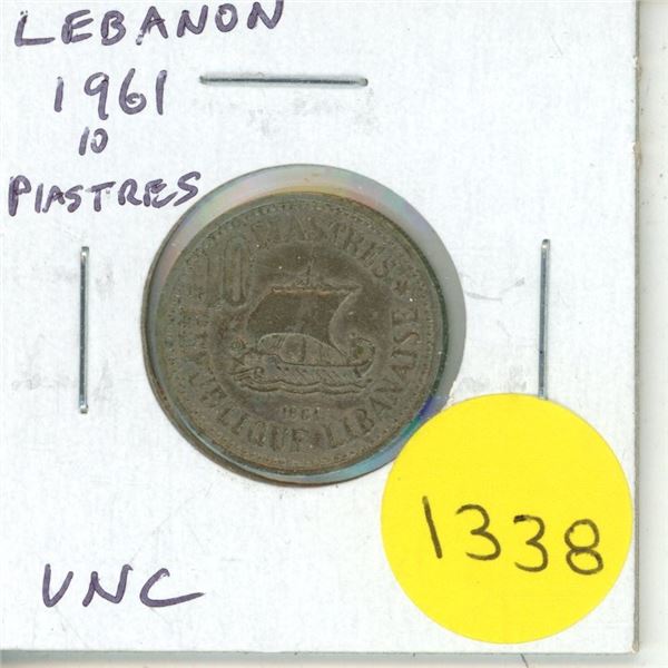 Lebanon. 1961 10 Piastres. Uncirculated.