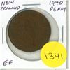 Image 1 : New Zealand. 1940 Penny. Issue during World War II. EF.