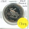 Image 1 : 1985 High Prairie Alberta Trade Dollar. Moose. BU.