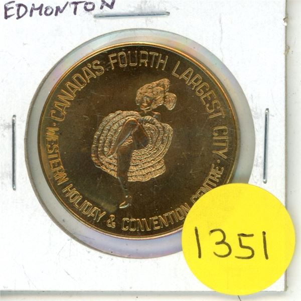 Edmonton brass medal. Dancing Girl. BU.