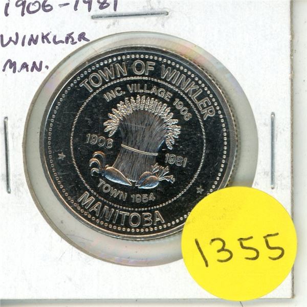 1906 – 1981 Winkler Manitoba Trade Dollar. BU.