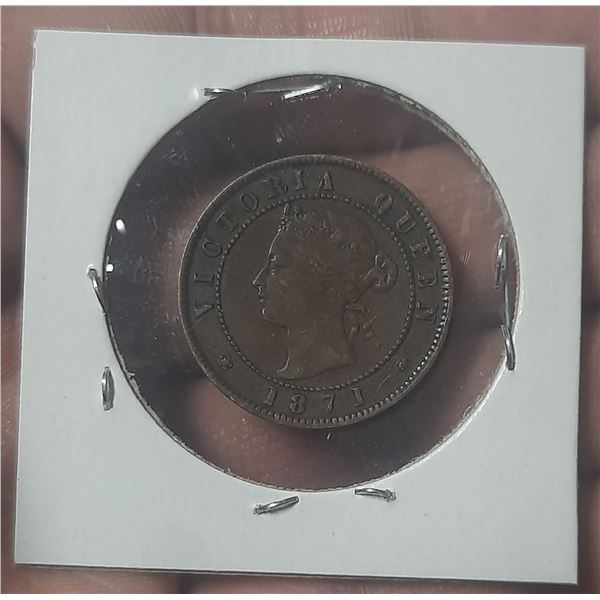 1871 Prince Edward Island One Cent Coin.