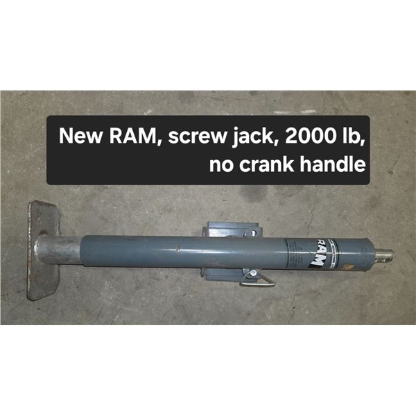 New RAM Screw Jack 2000 LB. No Crank Handle