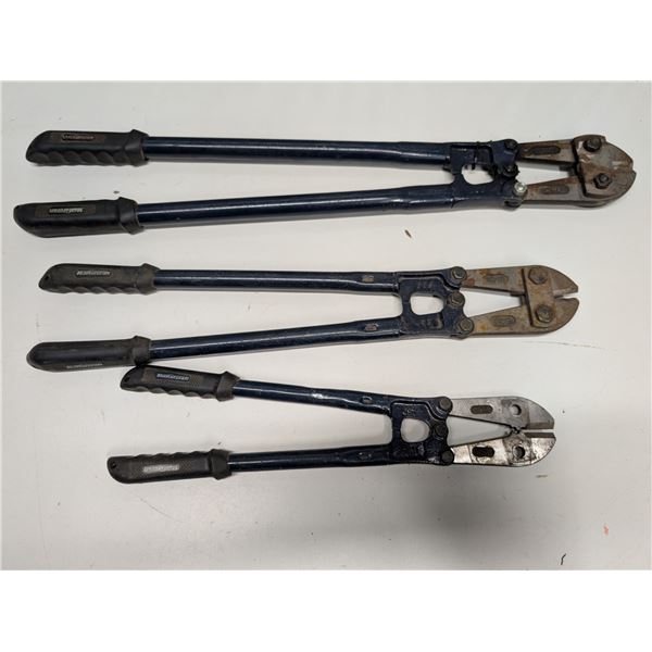 (3) Master Craft Bolt Cutters (Fine Condition) (one Damaged)