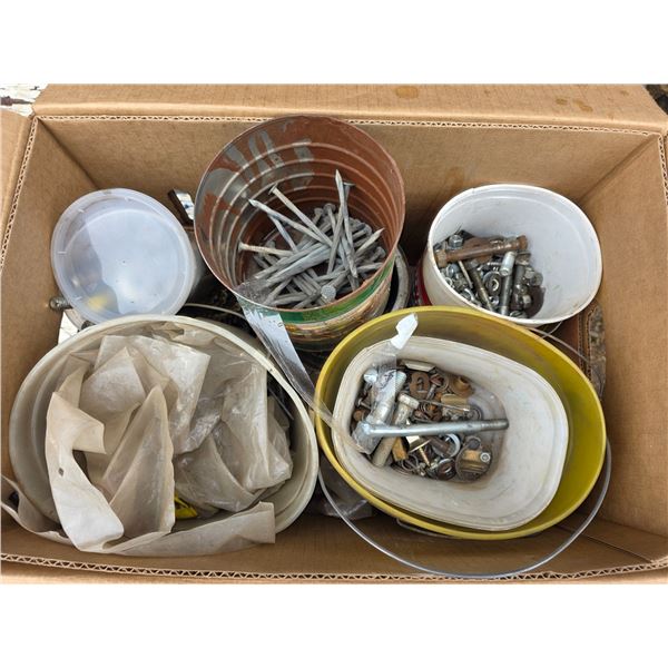 Lot of hardware, screws, nails, bolts