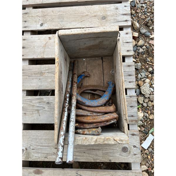 Crate with Horseshoe and Metal Rods (x2)