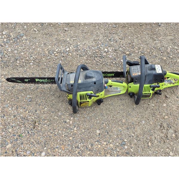 2- 16" pullan chainsaws- untested