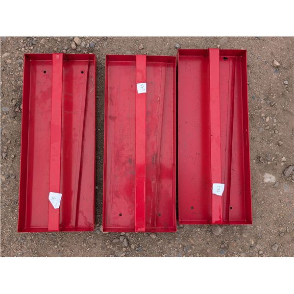 (3) Red tool Trays (21.5"x8"x2") Good Condition