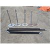 Image 1 : (5) Queue Poles w/ (4) Queues Ropes (Fine Condition)