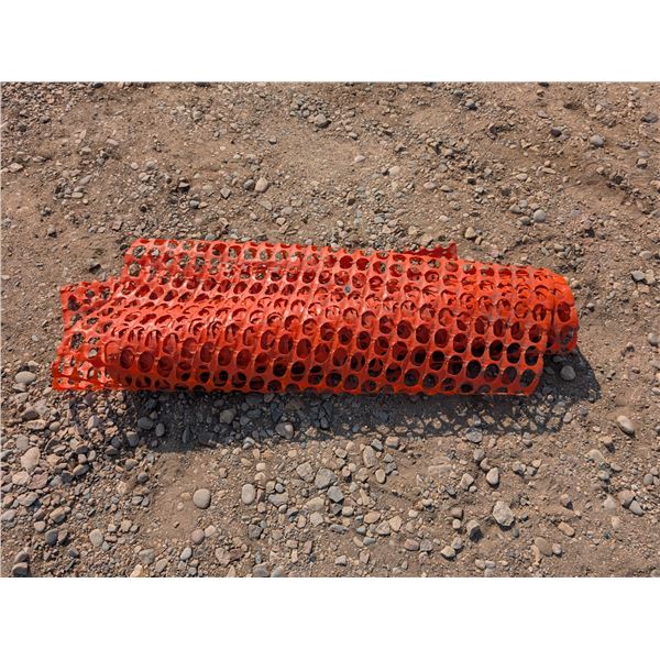 Roll of Orange Plastic Safety Fence