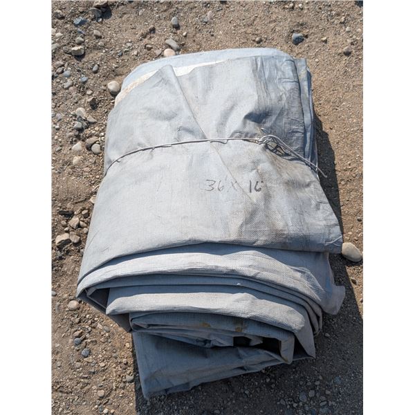 36'x16' Grey Tarp (Good Condition)