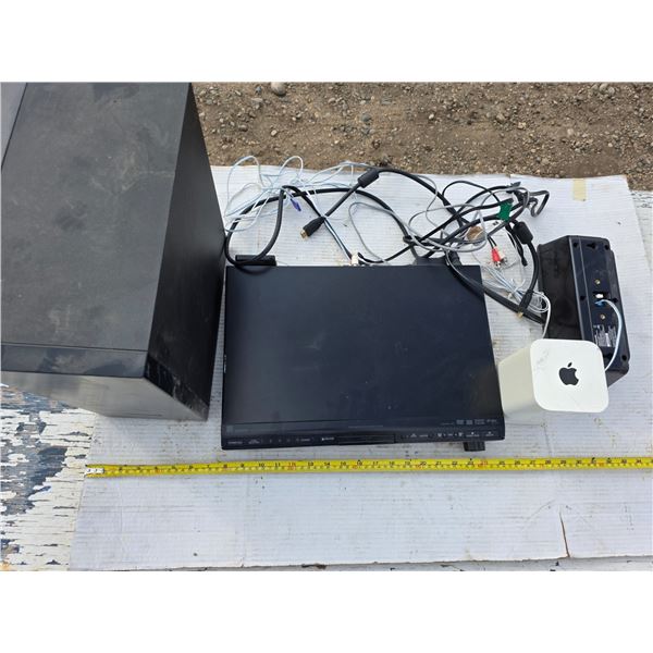 Various electronics- speakers, dvd player