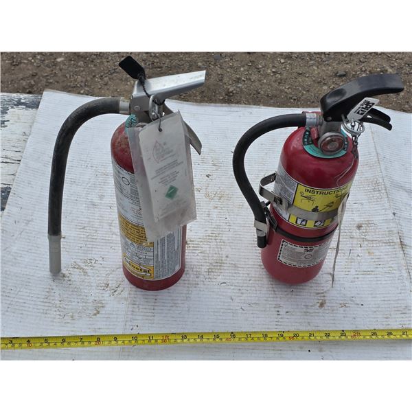2 full fire extinguishers