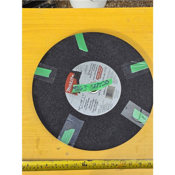7 Makita 14" x 1/8 Cut off Wheels