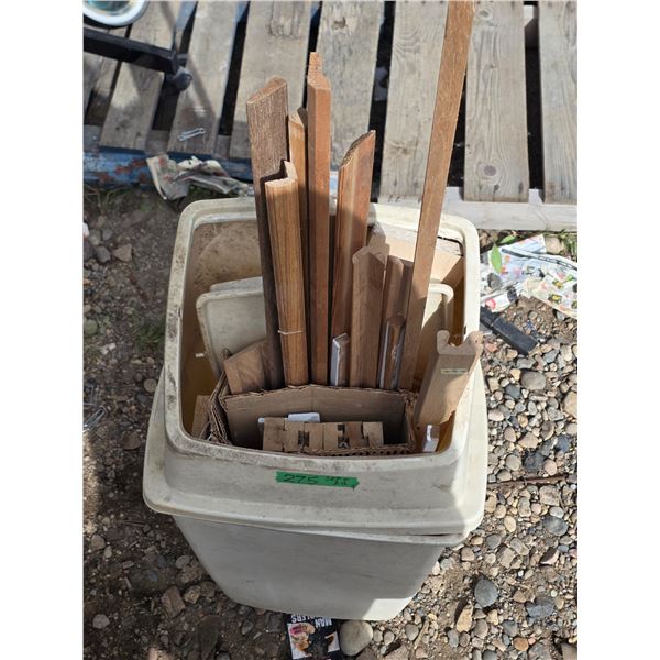 Garbage Can full wood pcs, Drawer Slides