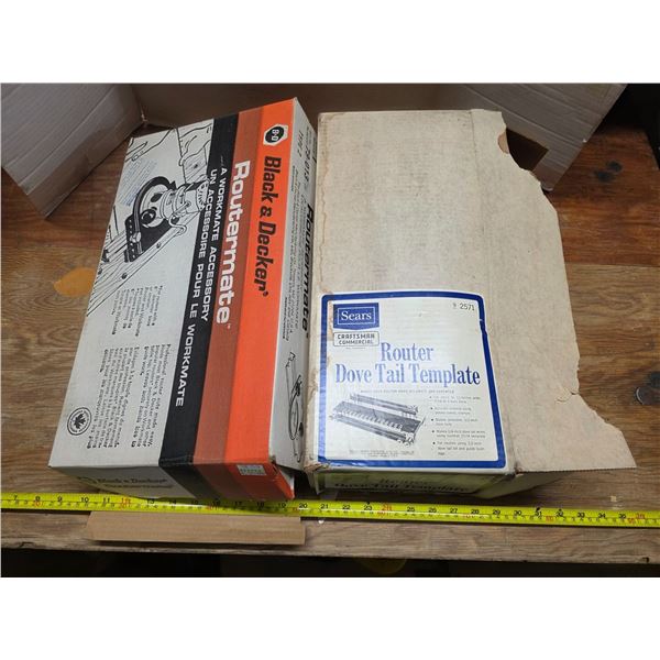 Sears router dove tail mate and black and decker router mate