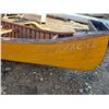 Image 5 : Tremblay 14fT Wooden canoe- with paddles-  Apache written on side
