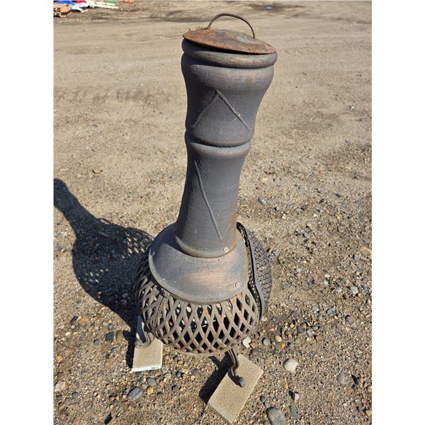 Cast iron wood stove for patio/deck