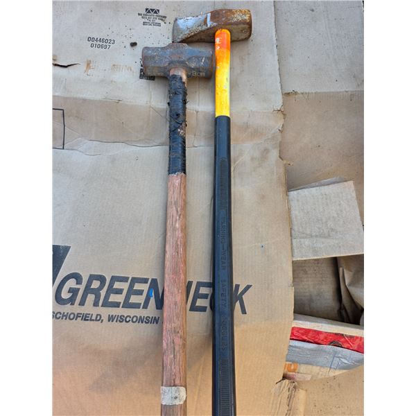 Sledge Hammer and log splitter axe