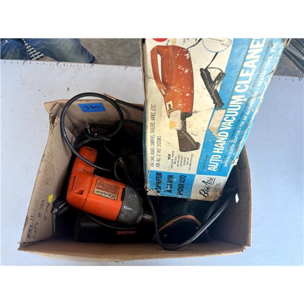 Tools Box with drills, mouse sander, etc.
