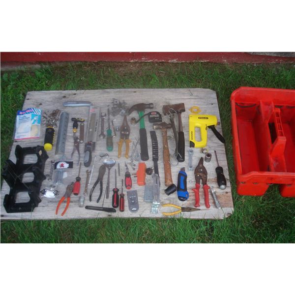 Assorted Tools in Red Tote