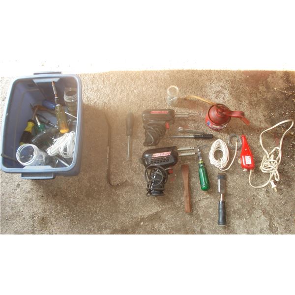 Blue Tote Of Assorted Tools