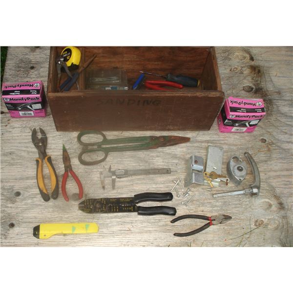 Wood Tool Box With Tools