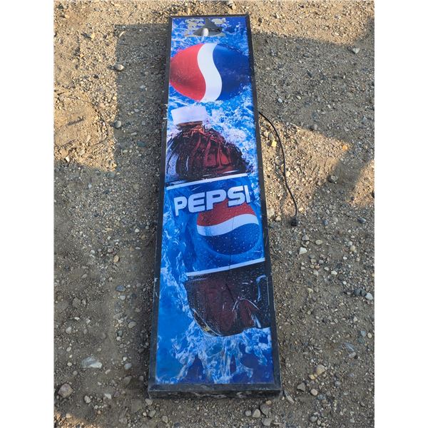 Pepsi light up sign- with broken parts- untested