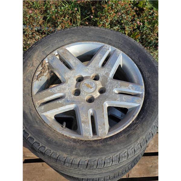 4 Michelin tires with chevy rims- 5 bolt- 225/55R17