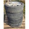 Image 2 : 4 Michelin tires with chevy rims- 5 bolt- 225/55R17