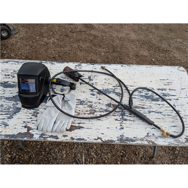 Blow Troch, Welding Mask, And Working Gloves