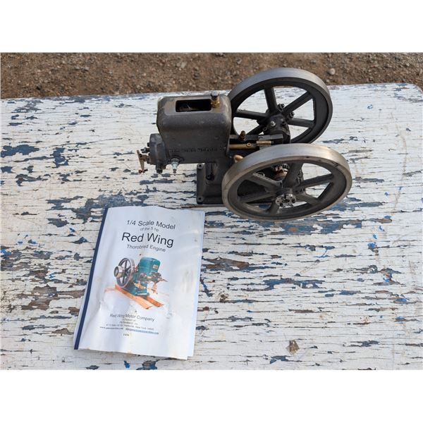 Red Wing Motor Co. 1/4 Model Throbbed Engine w/ manual (Casting Kit w/ missing Parts But The motor i