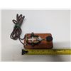 Image 2 : Morse Code telegraph Key (Wood w/ Broke Cable End)