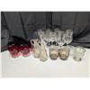 Image 1 : Lot of Misc. glass(Olympic Wine Glasses, Red Glasses, and etc.)