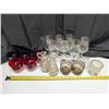 Image 2 : Lot of Misc. glass(Olympic Wine Glasses, Red Glasses, and etc.)