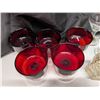 Image 3 : Lot of Misc. glass(Olympic Wine Glasses, Red Glasses, and etc.)