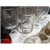 Image 4 : Lot of Misc. glass(Olympic Wine Glasses, Red Glasses, and etc.)