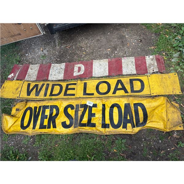 2 oversize load/wide load signs & 1 “D” sign